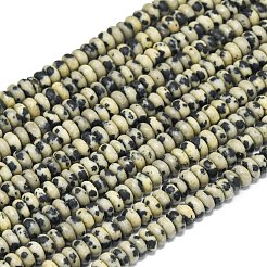 Природные яшмы далматин бисер нитей&nbsp;G-P575-A01-4x2mm