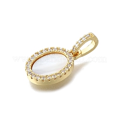 Латунные микропаве прозрачные подвески с фианитом&nbsp;KK-V010-16G