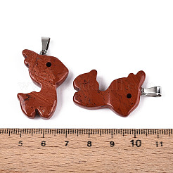 Природные красной яшмы подвески G-T144-11F