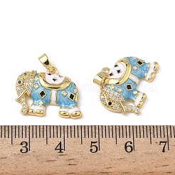 Латунные микро проложить кубического циркония подвески KK-F924-20C-G04