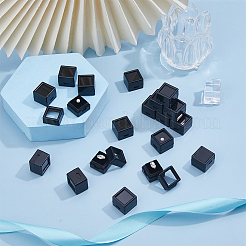 Акриловая квадратная шкатулка с бриллиантами и видимым окошком&nbsp;CON-WH0088-76A-02