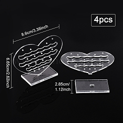 Акриловая рамка дисплея серьги EDIS-WH0006-10