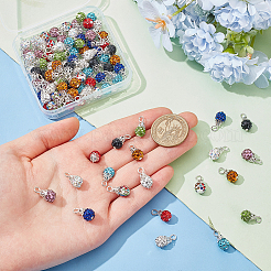 Подвески ручной работы из полимерной глины и стекла со стразами PALLOY-PH01693