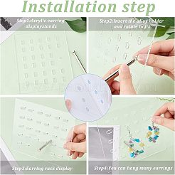 2 комплект из 2 съемных прозрачных акриловых подставок для сережек EDIS-FG0001-53