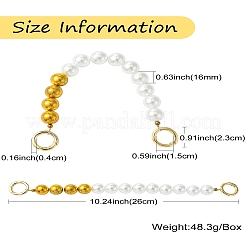 Пластиковые удлинительные цепочки для сумок с бусинами из искусственного жемчуга&nbsp;FIND-CJ00003