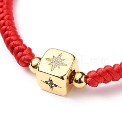 Регулируемые нейлоновые нити плетеные браслеты из бисера BJEW-JB05695-02