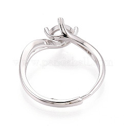 Позолоченное родием 925 стерлинговое серебро с микропаве из кубических цирконий помолвочное кольцо-солитер STER-N016-71P