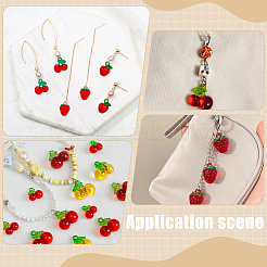 36 шт. 3 стиля акриловых имитационных фруктовых подвесок&nbsp;MACR-UN0001-08