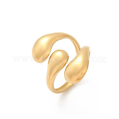 Кольца-манжеты из нержавеющей стали 304 в форме капли RJEW-R018-01G-01