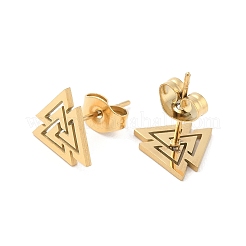 Серьги-гвоздики из нержавеющей стали 304&nbsp;LS-EJEW-K285-08G