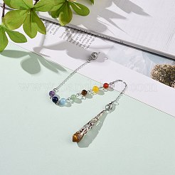 Природные маятники с заостренным кончиком тигрового глаза&nbsp;PALLOY-JF01947-02