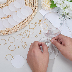 30шт. прозрачные акриловые диски большие подвески&nbsp;ZXFQ-SC0001-03