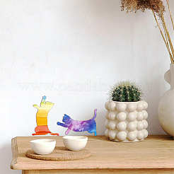 Незаконченные вырезки из дерева в форме кошки&nbsp;DIY-WH0671-029A