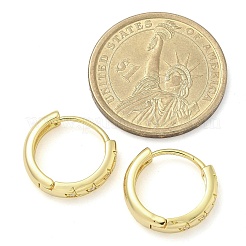 Латунные серьги-кольца из прозрачного кубического циркония EJEW-C122-05G