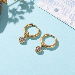 Серьги-кольца Huggie Hoop из нержавеющей стали 304 EJEW-JE04449-01