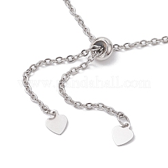 Устойчивый к потускнению регулируемый плетеный 201 нержавеющая сталь макраме сумка кабель цепь слайдер браслет изготовление&nbsp;BJEW-JB10284-02