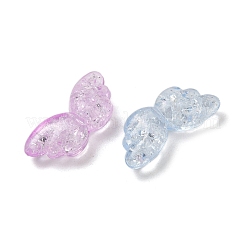 Прозрачных бусин акриловые треск X-OACR-B031-10