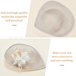 Льняная мини-шляпа с очаровательной основой AJEW-WH0561-32D