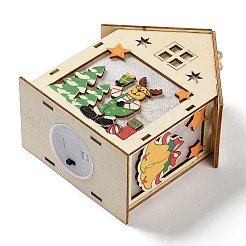 Рождественская тема деревянный дом подвесные украшения&nbsp;LS-DJEW-B011-02