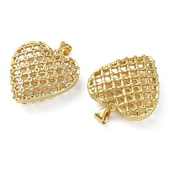 Латунные микропаве прозрачные подвески с фианитом&nbsp;KK-D221-19G-09