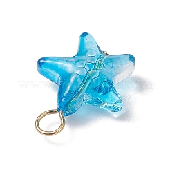 Морская звезда градиент цвета краска для выпечки прозрачные стеклянные подвески&nbsp;PALLOY-JF03265-01