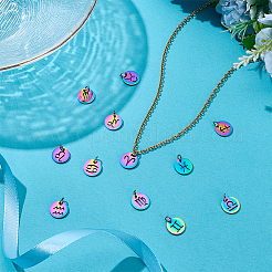 12 шт. 12 стиля полых подвесок из нержавеющей стали&nbsp;FIND-WR0012-01