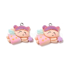 Подвески из непрозрачной смолы RESI-G032-H01