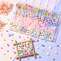 Наборы для изготовления браслетов из акриловых бусин своими руками&nbsp;DIY-YW0011-14