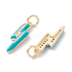 Латунные микропаве прозрачные подвески с фианитом&nbsp;LS-ZIRC-A019-12G-H