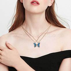 Комплект ожерелий с кулоном в виде бабочки&nbsp;JN1033B-1
