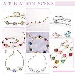 24 шт. 12 цвета 304 нержавеющая сталь стразы соединительные подвески&nbsp;STAS-UN0041-20