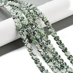 Натуральные зеленые пятна яшмовых нитей G-M403-A22-02