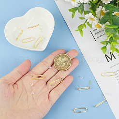 10 шт. полая овальная стойка с покрытием из латуни для сережек-гвоздиков&nbsp;KK-BC0013-46A