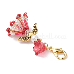 Подвеска-ангел из стеклянного бисера ручной работы&nbsp;HJEW-MZ00381-03