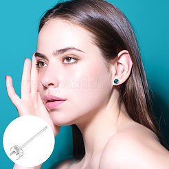 6 пара сережек-гвоздиков из стерлингового серебра с двумя оправами STER-UN0001-31