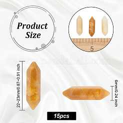 15 шт. натуральный топаз нефрит с двойными концами&nbsp;G-OC0003-69