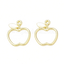 Подвески из сплава Apple с открытой задней панелью и стойкой FIND-G052-48LG