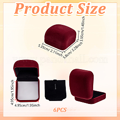 Пластиковая обложка с бархатными упаковочными коробками для брошей&nbsp;VBOX-WH0012-06C