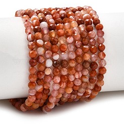Натуральный красный агат бисер нитей&nbsp;G-G343-B02-3mm