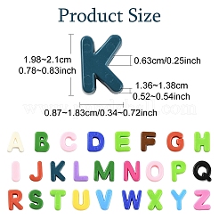 52шт 26 стиля непрозрачные акриловые европейские бусины&nbsp;OACR-YW0004-13