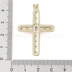 Настоящие 18к позолоченные латунные подвески с микропаве и кубическим цирконием&nbsp;KK-A209-26G