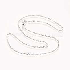 Антикоррозийное родиевое покрытие 925 стерлингового серебра веревочные цепочки ожерелья STER-L059-17P