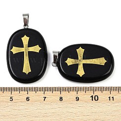 Природные подвески обсидиана&nbsp;G-S392-01I