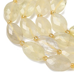 Нити из натуральных бусин лимонного кварца (обработанных нагреванием)&nbsp;G-A295-A11-01