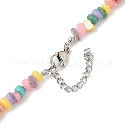 Ожерелья из натуральных окрашенных пресноводных ракушек NJEW-JN05434