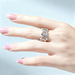 Открытые кольца-манжеты из латуни в форме полой раковины для женщин&nbsp;WG8D7EC-01