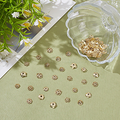 80 шт. 10 стиля латунных колпачков для бусин в виде цветка KK-ME0001-79