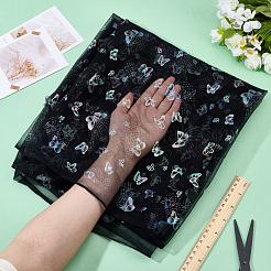 Нейлоновая ткань с узором «бабочка» DIY-WH0678-91A