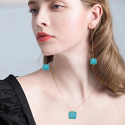 60 шт. 3 стиля синтетических бирюзовых кабошонов&nbsp;TURQ-AR0001-49