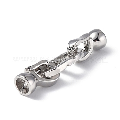 Реечное покрытие латунь микро паве прозрачный кубический цирконий складные застежки&nbsp;KK-G448-05P